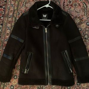 Never worn GoodForNothing black suede coat